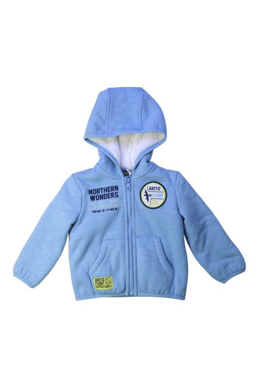 A Blue Zippered Sweatshirts from Original Marines in size 6-12M for boy. (Front View)