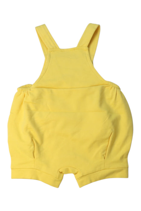 A Yellow Overall Shorts from Original Marines in size 3-6M for boy. (Back View)