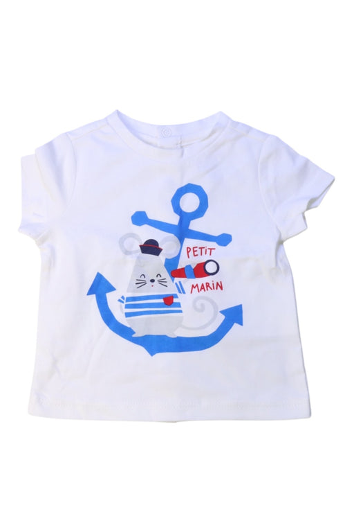 A White Short Sleeve T Shirts from Original Marines in size 3-6M for boy. (Front View)