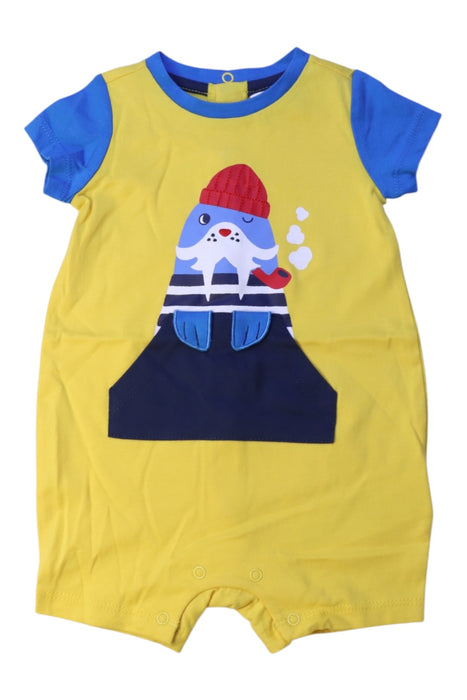 A Yellow Short Sleeve Rompers from Original Marines in size 3-6M for boy. (Front View)