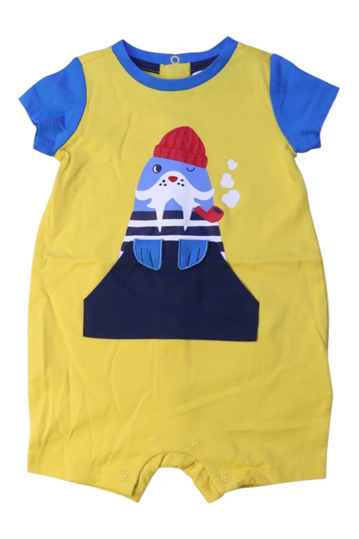 A Yellow Short Sleeve Rompers from Original Marines in size 3-6M for boy. (Front View)