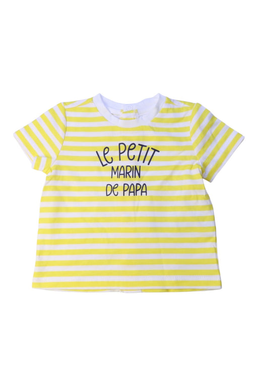 A White Short Sleeve T Shirts from Original Marines in size 3-6M for boy. (Front View)