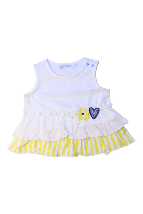 A White Sleeveless Tops from Original Marines in size 6-12M for girl. (Front View)