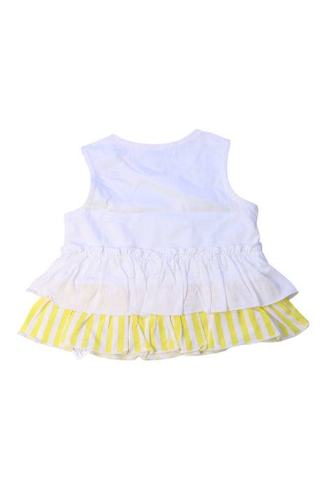 A White Sleeveless Tops from Original Marines in size 6-12M for girl. (Back View)