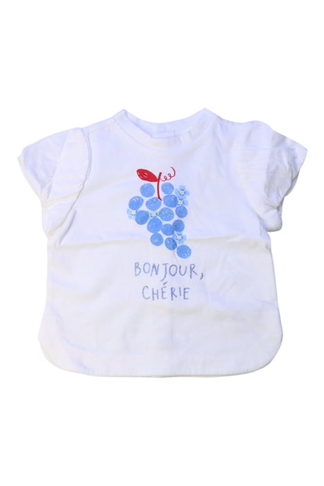 A White Short Sleeve T Shirts from Original Marines in size 3-6M for girl. (Front View)