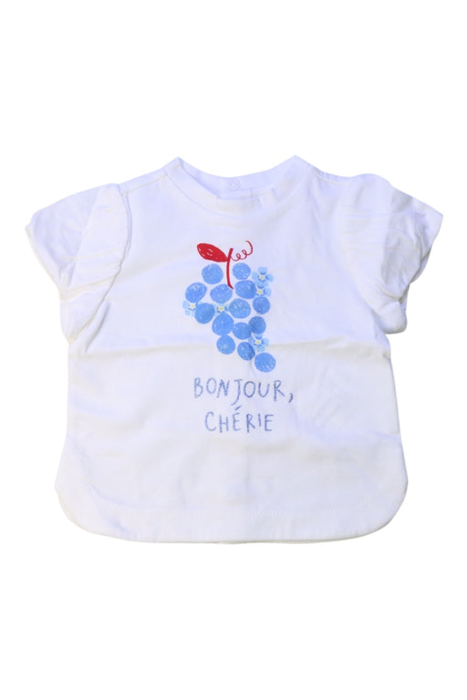 A White Short Sleeve T Shirts from Original Marines in size 3-6M for girl. (Front View)