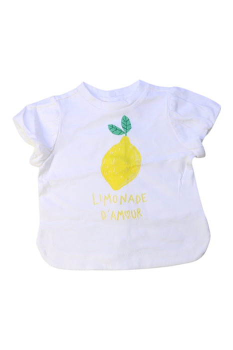 A White Short Sleeve Tops from Original Marines in size 3-6M for girl. (Front View)
