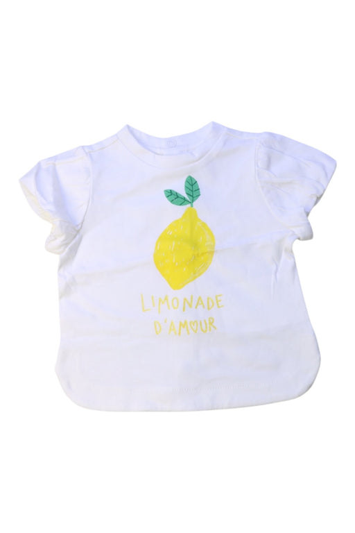 A White Short Sleeve Tops from Original Marines in size 3-6M for girl. (Front View)
