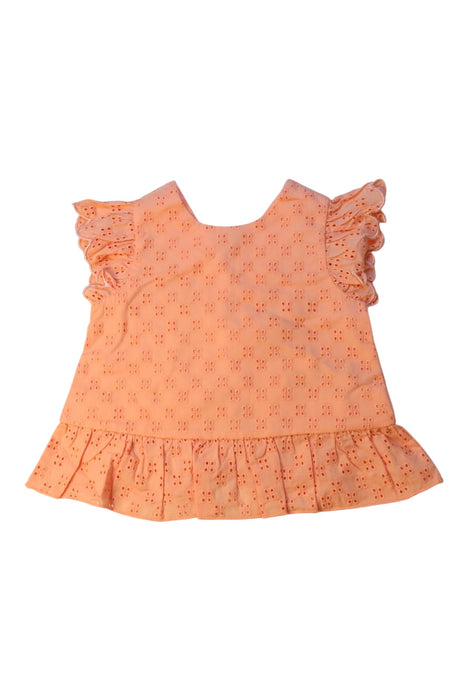 A Peach Short Sleeve Tops from Original Marines in size 6-12M for girl. (Front View)
