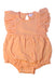 A Peach Sleeveless Rompers from Original Marines in size 3-6M for girl. (Front View)