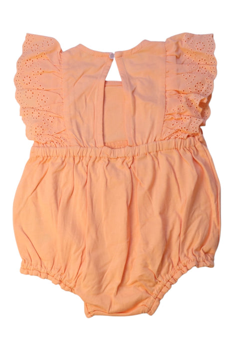 A Peach Sleeveless Rompers from Original Marines in size 3-6M for girl. (Back View)