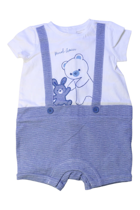 A Blue Short Sleeve Rompers from Original Marines in size 3-6M for girl. (Front View)