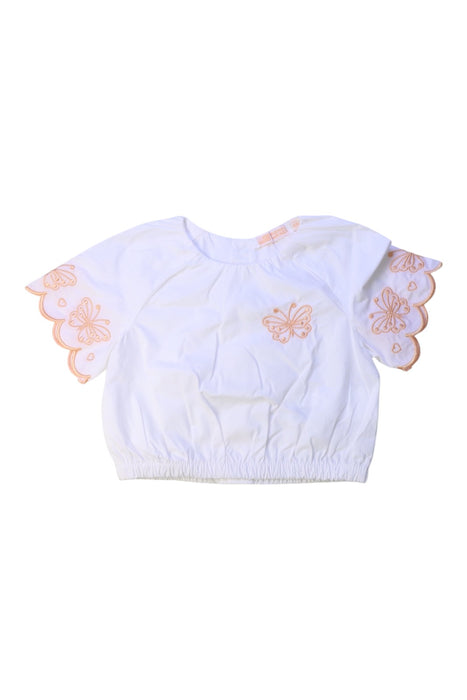A White Short Sleeve Tops from Original Marines in size 6-12M for girl. (Front View)