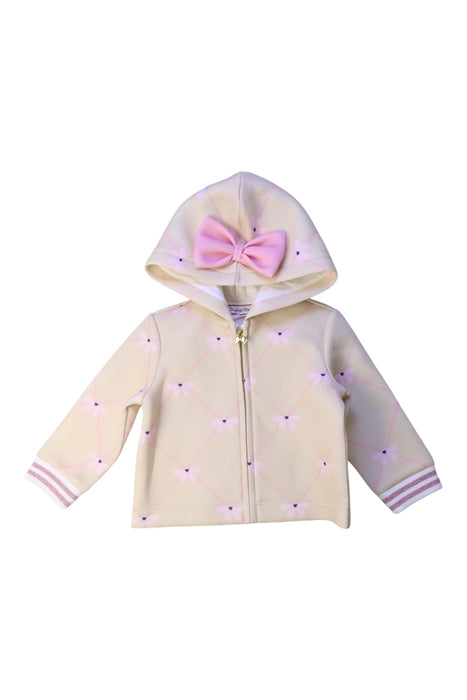 A Ivory Zippered Sweatshirts from Original Marines in size 6-12M for girl. (Front View)