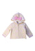 A Ivory Zippered Sweatshirts from Original Marines in size 6-12M for girl. (Front View)