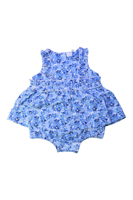 A Blue Sleeveless Rompers from Original Marines in size 3-6M for girl. (Front View)