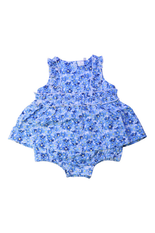 A Blue Sleeveless Rompers from Original Marines in size 3-6M for girl. (Front View)