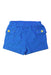 A Blue Shorts from Original Marines in size 3-6M for girl. (Front View)