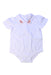 A White Short Sleeve Bodysuits from Original Marines in size 3-6M for boy. (Front View)