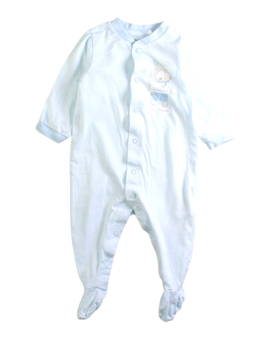 A Blue Onesies from Chicco in size 3-6M for boy. (Front View)