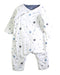 A White Onesies from Petit Bateau in size 6-12M for boy. (Front View)