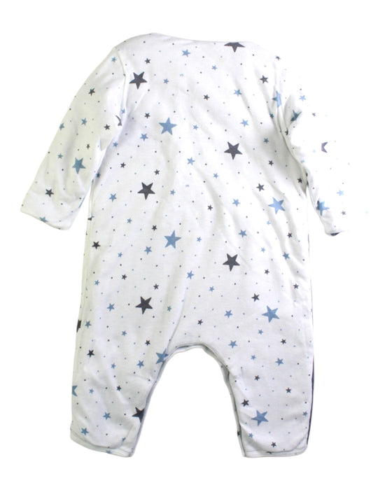 A White Onesies from Petit Bateau in size 6-12M for boy. (Back View)