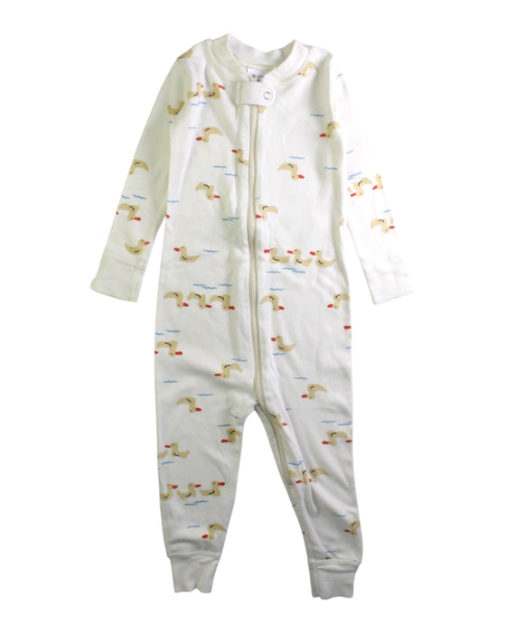 A White Onesies from Hanna Andersson in size 2T for neutral. (Front View)