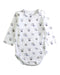 A White Long Sleeve Bodysuits from Janie & Jack in size 3-6M for neutral. (Front View)
