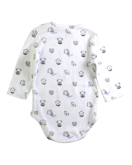 A White Long Sleeve Bodysuits from Janie & Jack in size 3-6M for neutral. (Back View)