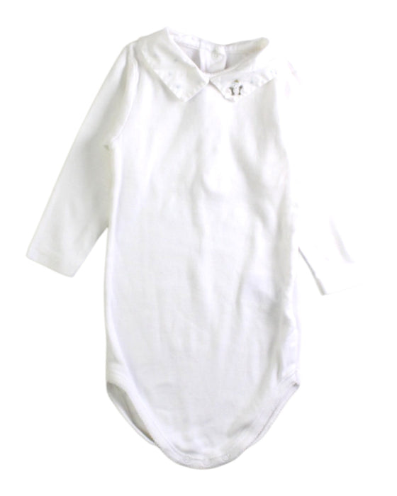 A White Long Sleeve Bodysuits from Bonpoint in size 6-12M for boy. (Front View)