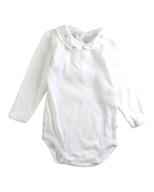 A White Long Sleeve Bodysuits from Bonpoint in size 12-18M for girl. (Front View)