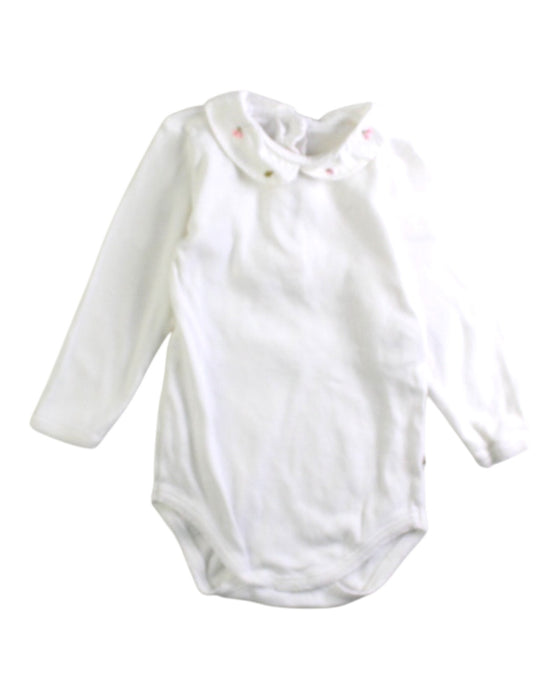A White Long Sleeve Bodysuits from Bonpoint in size 12-18M for girl. (Front View)