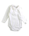 A White Long Sleeve Bodysuits from Bonpoint in size 12-18M for girl. (Front View)