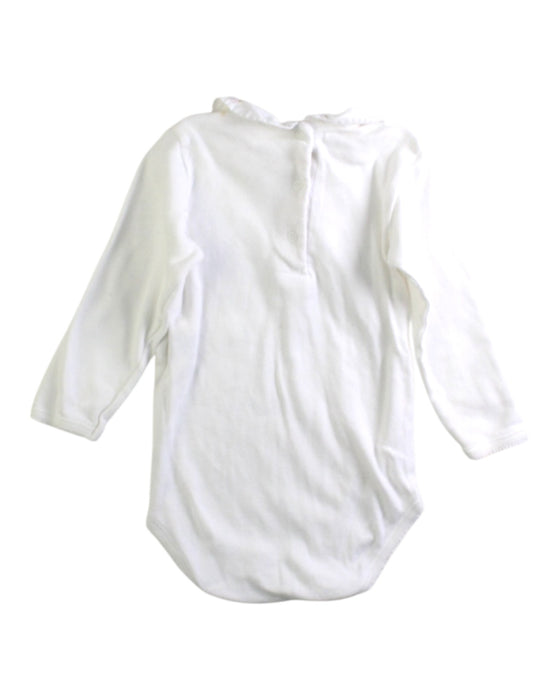 A White Long Sleeve Bodysuits from Bonpoint in size 12-18M for girl. (Back View)