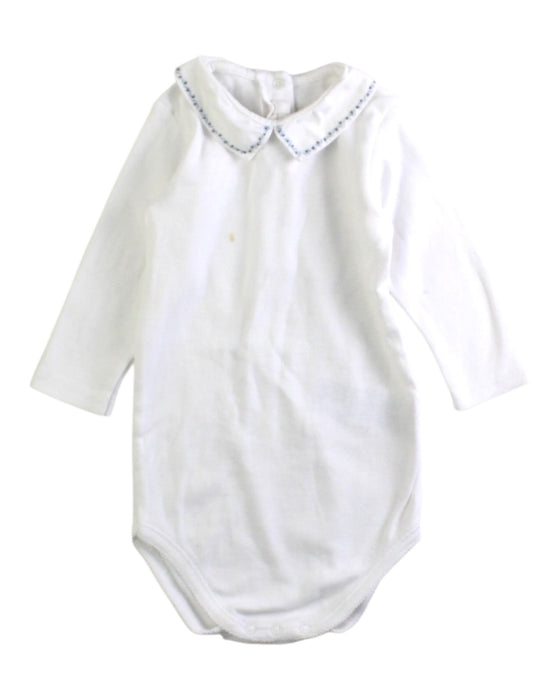 A White Long Sleeve Bodysuits from Bonpoint in size 6-12M for boy. (Front View)