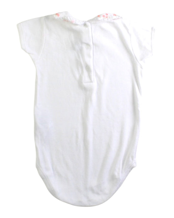 A White Short Sleeve Bodysuits from Bonpoint in size 6-12M for girl. (Back View)
