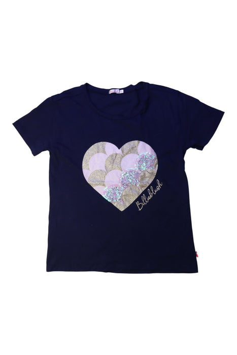 A Navy Short Sleeve T Shirts from Billieblush in size 10Y for girl. (Front View)
