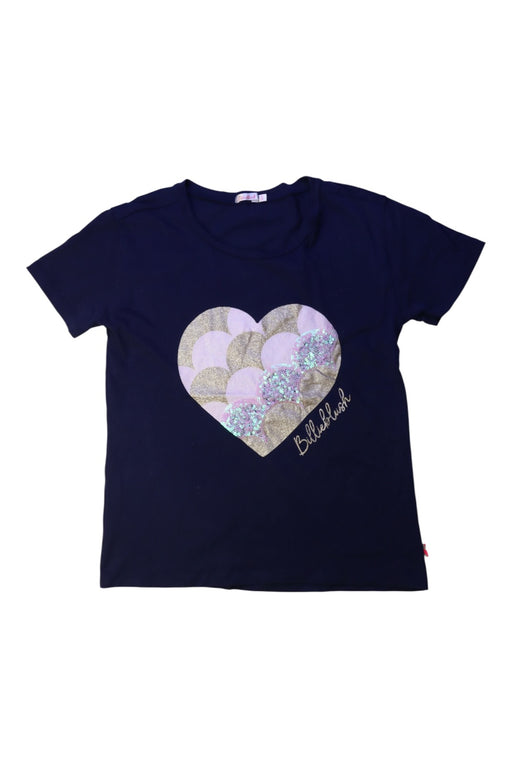A Navy Short Sleeve T Shirts from Billieblush in size 10Y for girl. (Front View)