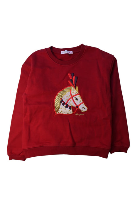 A Red Crewneck Sweatshirts from Bonpoint in size 10Y for girl. (Front View)