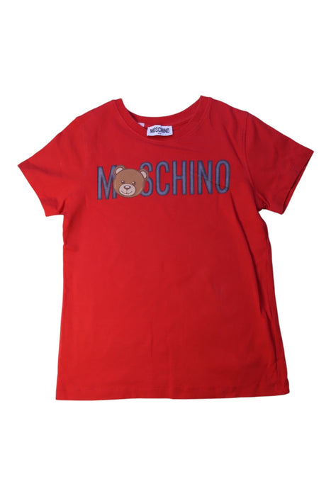 A Red Short Sleeve T Shirts from Moschino in size 8Y for girl. (Front View)