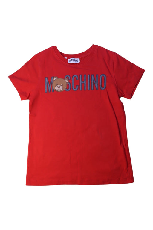 A Red Short Sleeve T Shirts from Moschino in size 8Y for girl. (Front View)
