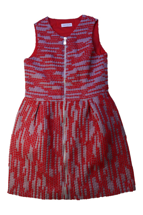 A Red Sleeveless Dresses from I Pinco Pallino in size 8Y for girl. (Front View)