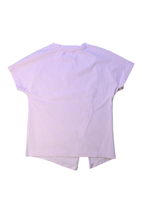 A White Short Sleeve T Shirts from Moody Tiger in size 5T for girl. (Back View)