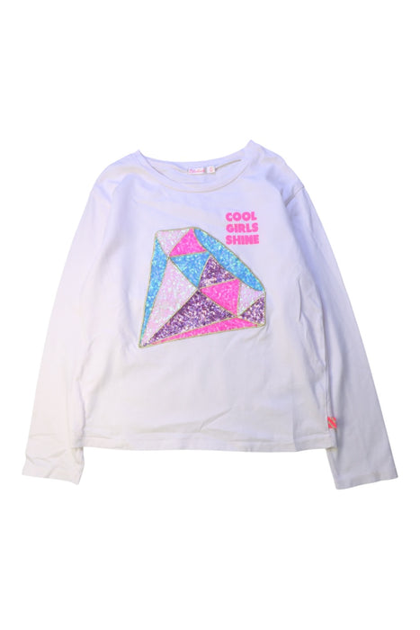 A White Long Sleeve Tops from Billieblush in size 10Y for girl. (Front View)