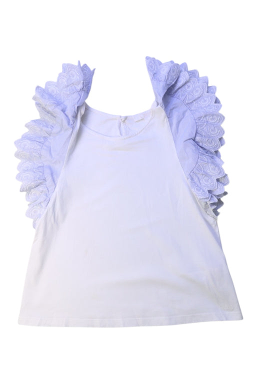 A White Sleeveless Tops from Chloe in size 8Y for girl. (Front View)