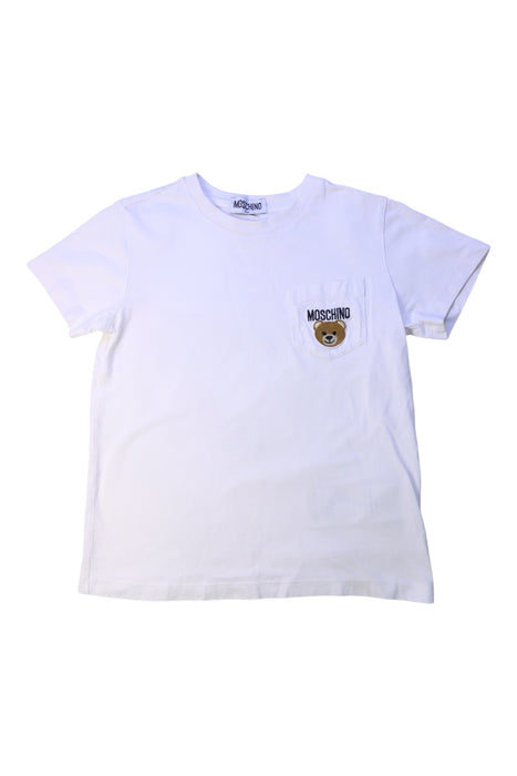 A White Short Sleeve T Shirts from Moschino in size 8Y for girl. (Front View)