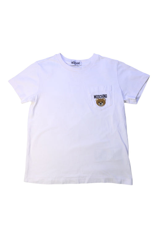A White Short Sleeve T Shirts from Moschino in size 8Y for girl. (Front View)