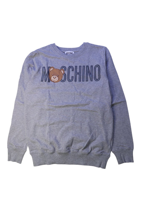 A Grey Crewneck Sweatshirts from Moschino in size 12Y for neutral. (Front View)