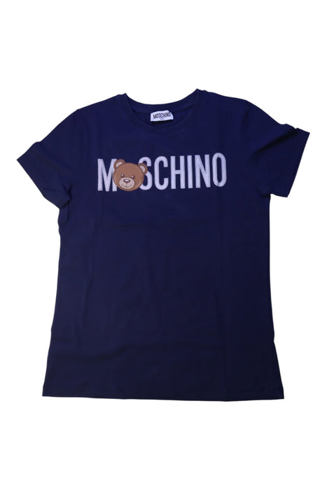 A Navy Short Sleeve T Shirts from Moschino in size 12Y for neutral. (Front View)