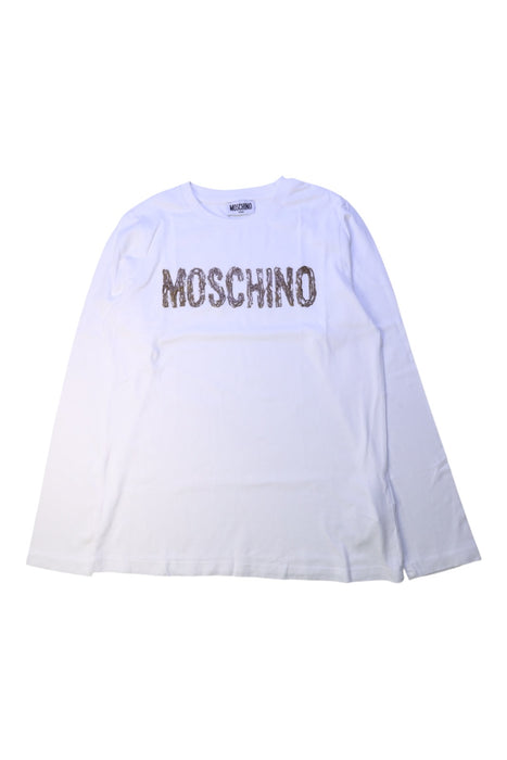 A White Long Sleeve T Shirts from Moschino in size 12Y for neutral. (Front View)